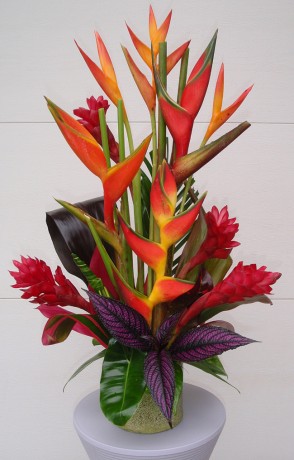 Tropical Flower Arrangement Florist Brevard County Melbourne Florida